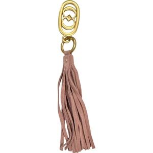 New Volpi Donna Italy Dusty Pink Suede Tassel Bag Charm